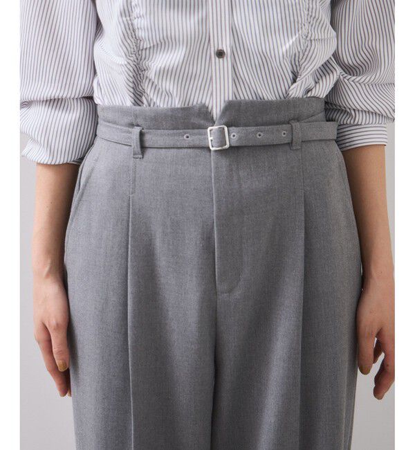 VIS「Hot Beautyベルテッドスリムストレートパンツ/イージーケア」|チノ|