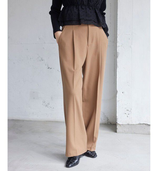 VIS「Hot Beautyベルテッドスリムストレートパンツ/イージーケア」|チノ|
