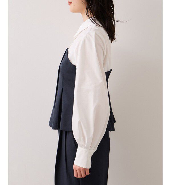 VIS「【美easy】コンフォートボウタイドッキングシャツ/イージーケア・2WAY」|シャツ・ブラウス|