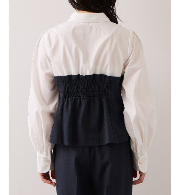 VIS「【美easy】コンフォートボウタイドッキングシャツ/イージーケア・2WAY」|シャツ・ブラウス|