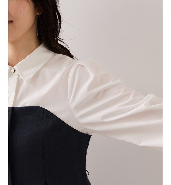 VIS「【美easy】コンフォートボウタイドッキングシャツ/イージーケア・2WAY」|シャツ・ブラウス|