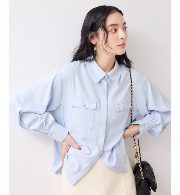 VIS「メタル釦シャツブラウス/イージーケア」|シャツ・ブラウス|