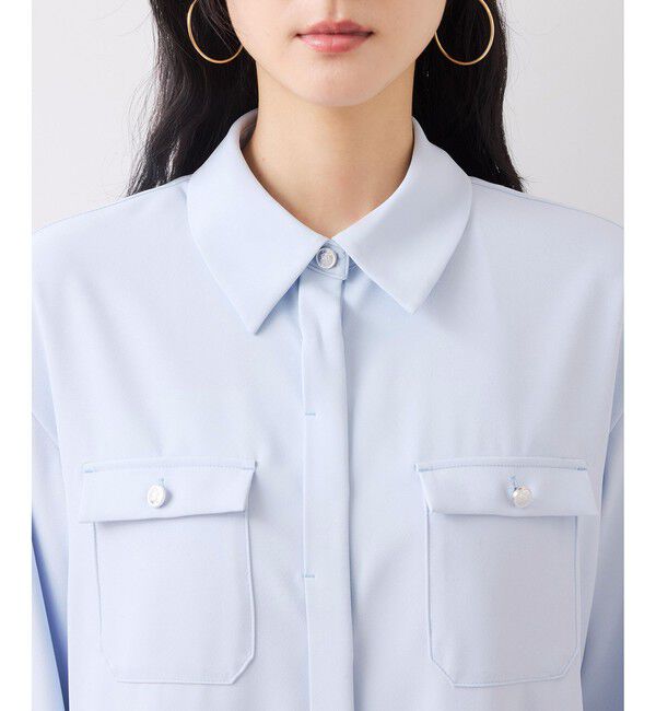 VIS「メタル釦シャツブラウス/イージーケア」|シャツ・ブラウス|