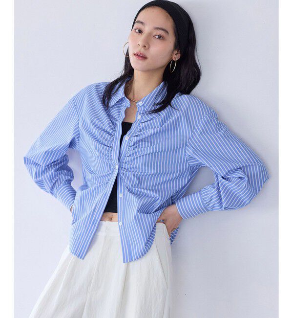 VIS「フロントギャザーシャツ」|シャツ・ブラウス|