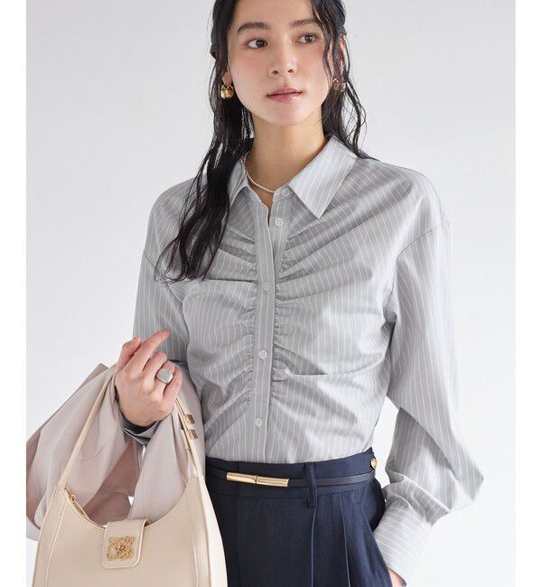 VIS「フロントギャザーシャツ」|シャツ・ブラウス|
