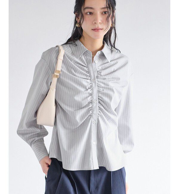VIS「フロントギャザーシャツ」|シャツ・ブラウス|