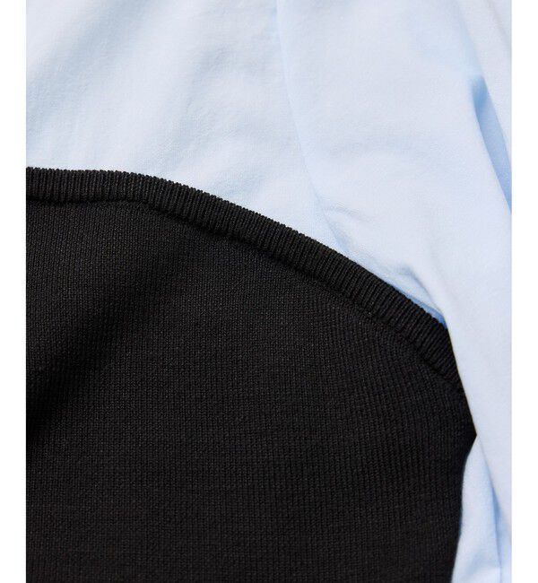 VIS「ペプラムニットドッキングブラウス」|シャツ・ブラウス|