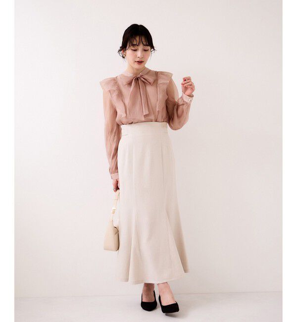 VIS「シャイニーボウタイ長袖ブラウス/イージーケア・2WAY」|シャツ・ブラウス|