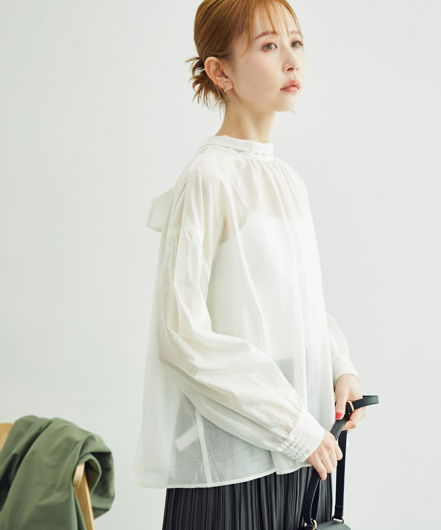 Rope&rsquo;Picnic「【emur/エミュール】シアーボウタイブラウス/2WAY」|シャツ・ブラウス|