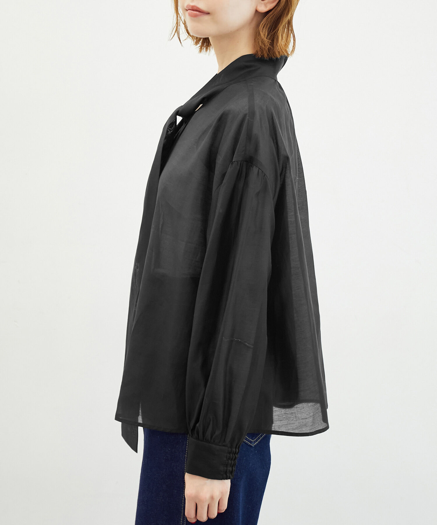 Rope&rsquo;Picnic「【emur/エミュール】シアーボウタイブラウス/2WAY」|シャツ・ブラウス|