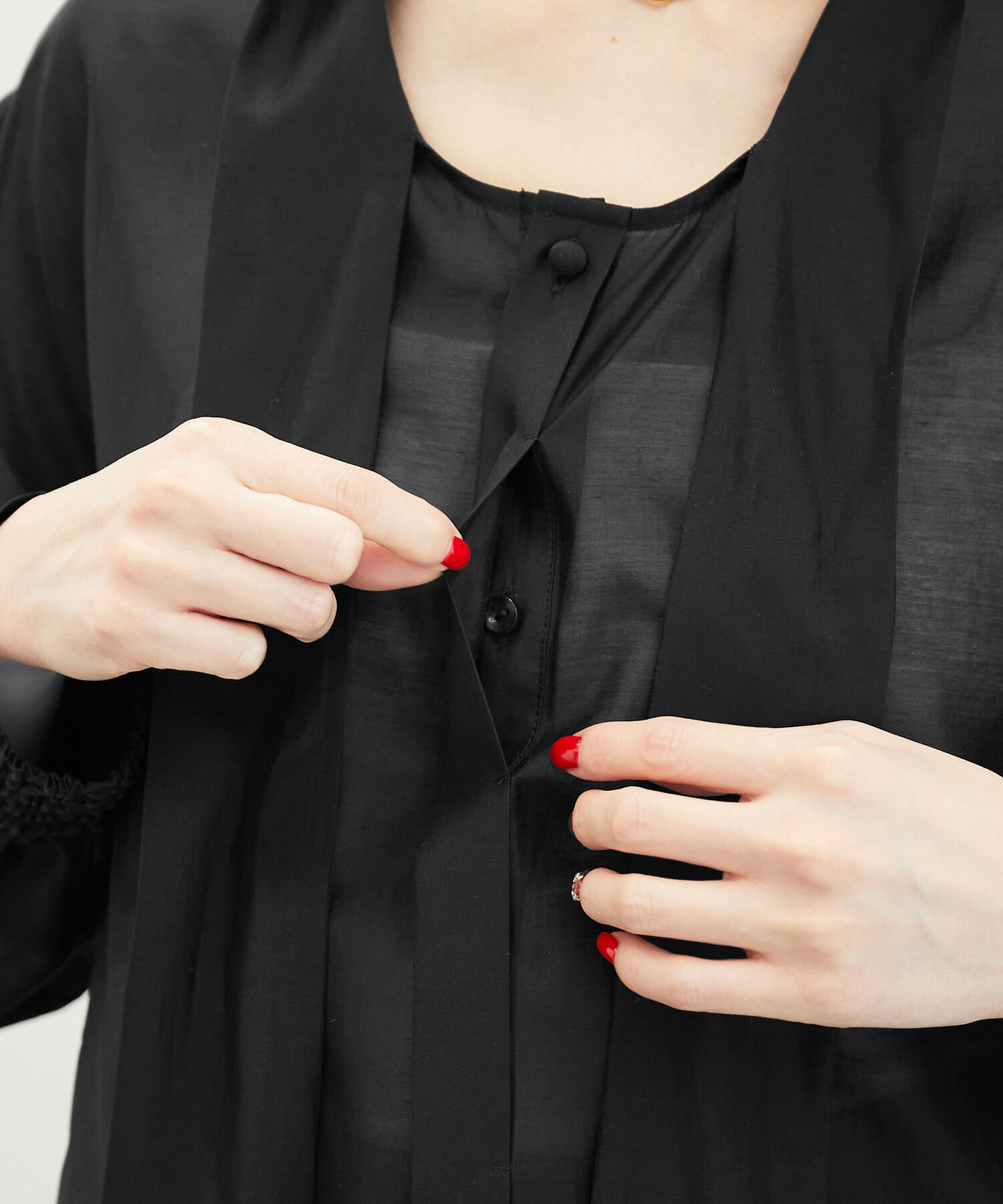 Rope&rsquo;Picnic「【emur/エミュール】シアーボウタイブラウス/2WAY」|シャツ・ブラウス|