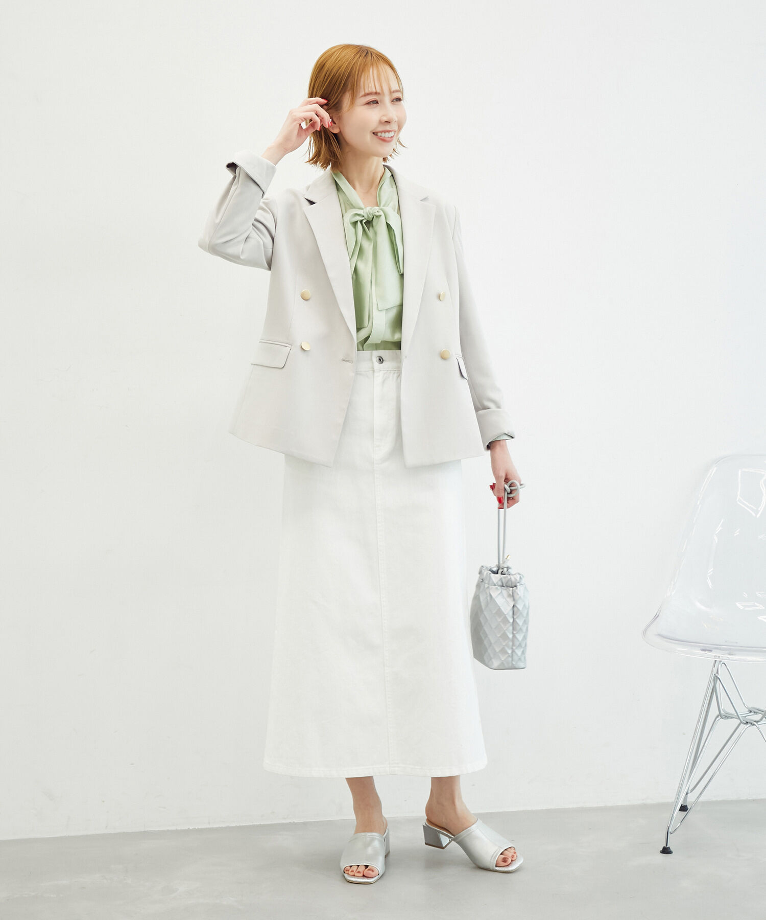 Rope&rsquo;Picnic「【emur/エミュール】シアーボウタイブラウス/2WAY」|シャツ・ブラウス|