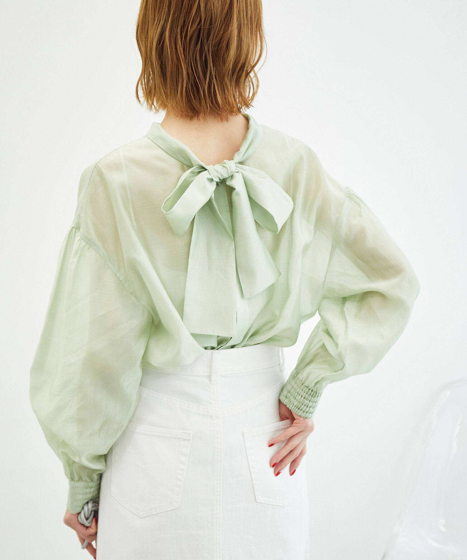 Rope&rsquo;Picnic「【emur/エミュール】シアーボウタイブラウス/2WAY」|シャツ・ブラウス|