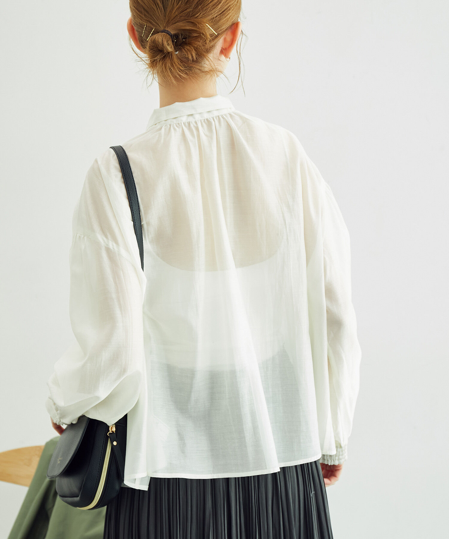 Rope&rsquo;Picnic「【emur/エミュール】シアーボウタイブラウス/2WAY」|シャツ・ブラウス|