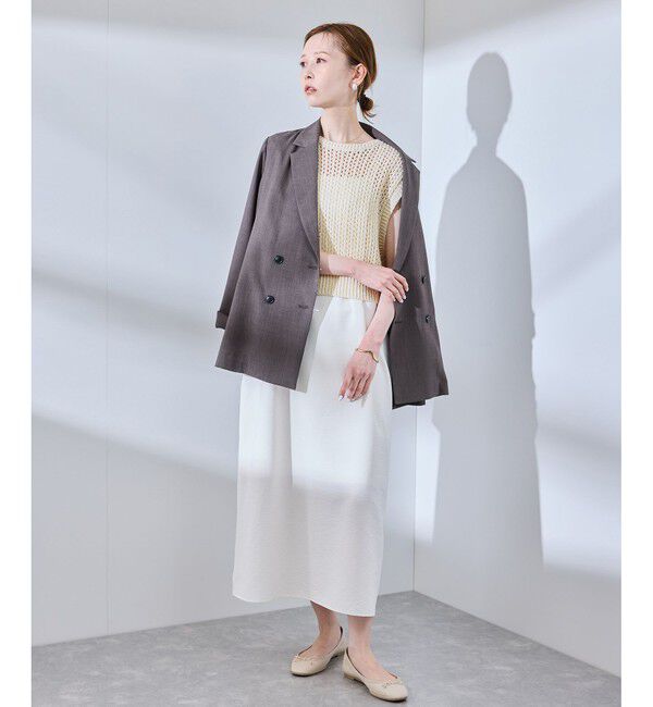 Rope&rsquo;Picnic「透かし編みラメニットベスト」|ベスト・ジレ|