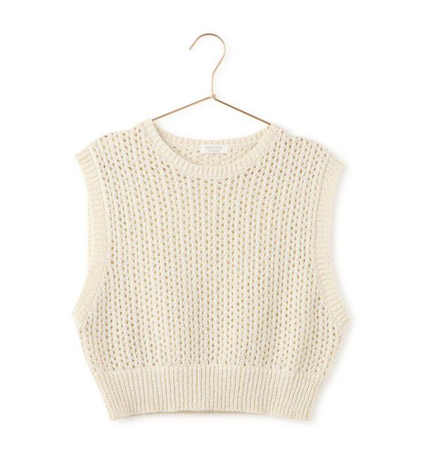 Rope&rsquo;Picnic「透かし編みラメニットベスト」|ベスト・ジレ|