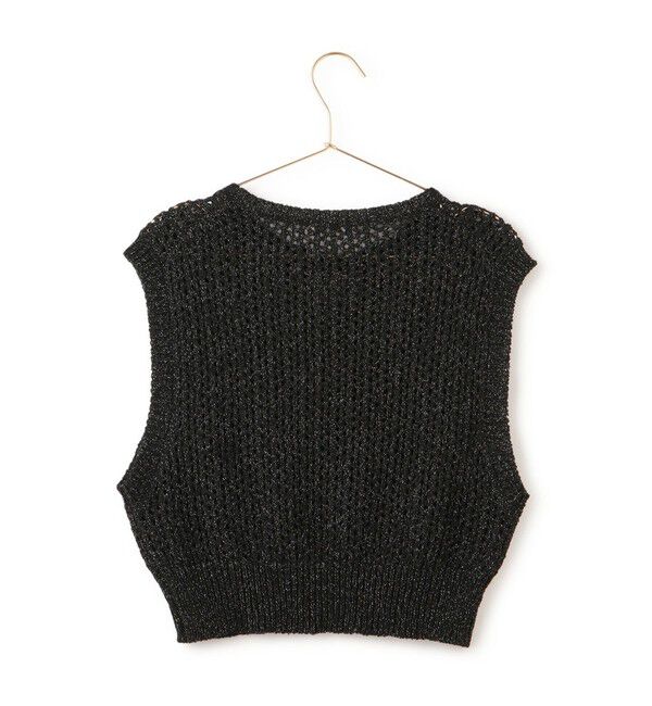 Rope&rsquo;Picnic「透かし編みラメニットベスト」|ベスト・ジレ|