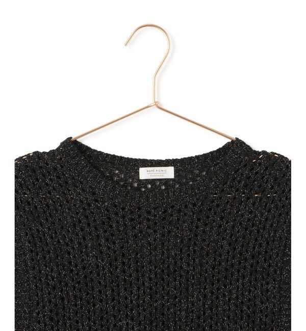 Rope&rsquo;Picnic「透かし編みラメニットベスト」|ベスト・ジレ|