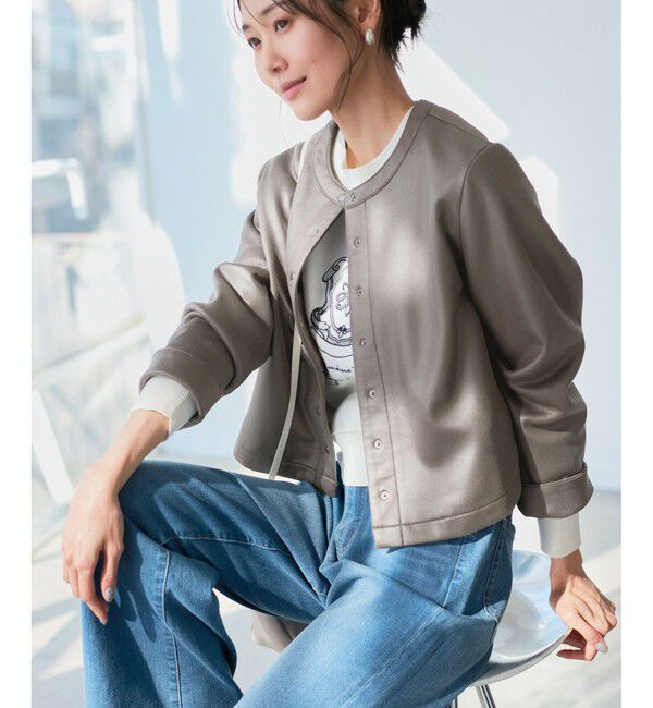 Rope&rsquo;Picnic「マシュマロカーディーブルゾン」|ブルゾン・スタジャン|
