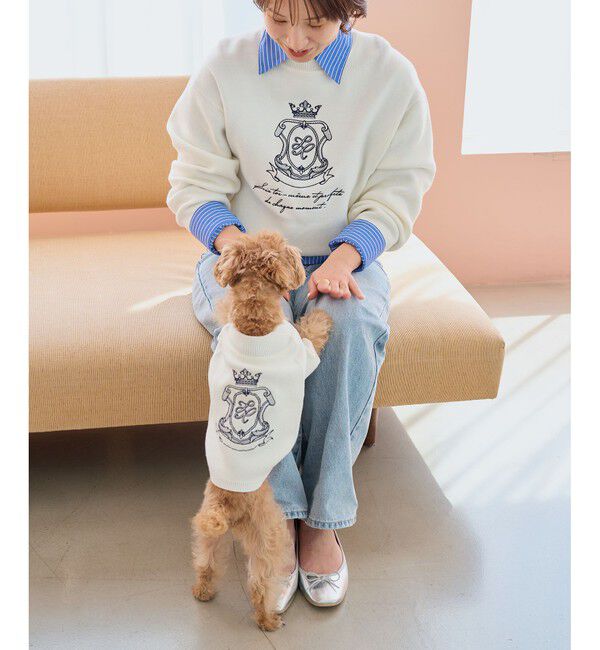ROPE PICNIC PASSAGE「【DOG】スエットライク刺繍ニット/リンクコーデ」|その他|