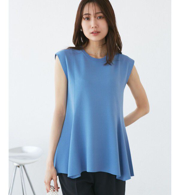 Rope&rsquo;Picnic「【洗濯機OK・アンチピリング】八方映えニット ペプラムニットプルオーバー」|ニット・セーター|