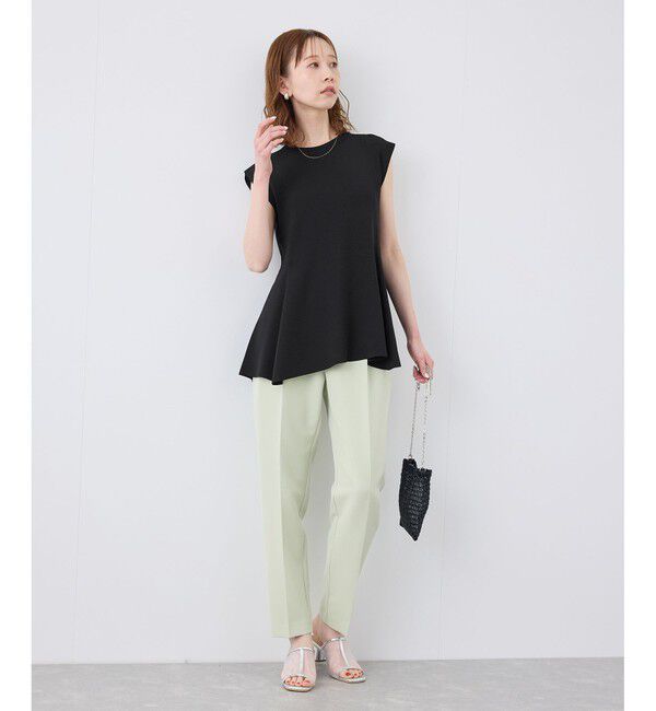 Rope&rsquo;Picnic「【洗濯機OK・アンチピリング】八方映えニット ペプラムニットプルオーバー」|ニット・セーター|