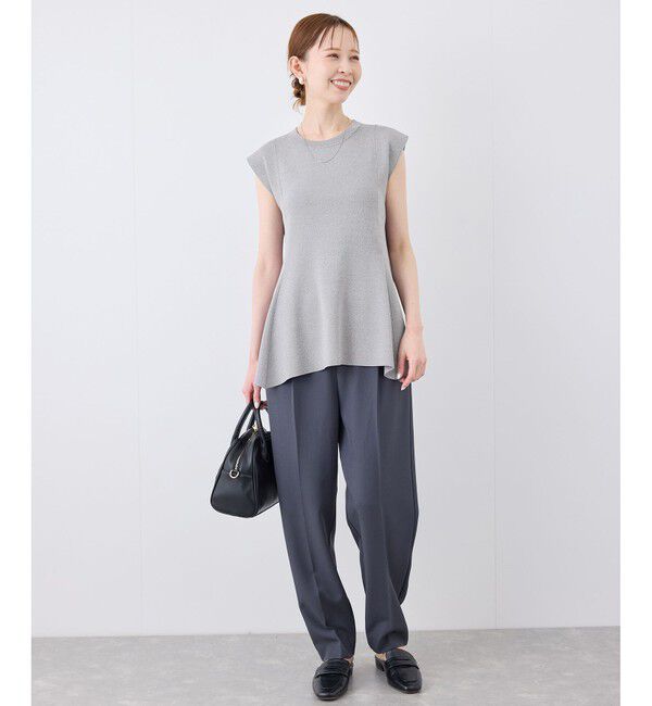 Rope&rsquo;Picnic「【洗濯機OK・アンチピリング】八方映えニット ペプラムニットプルオーバー」|ニット・セーター|