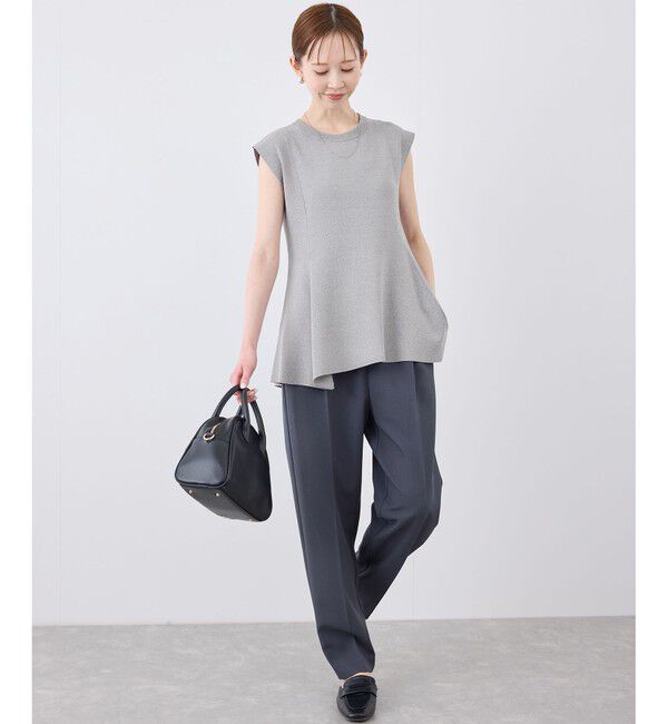 Rope&rsquo;Picnic「【洗濯機OK・アンチピリング】八方映えニット ペプラムニットプルオーバー」|ニット・セーター|