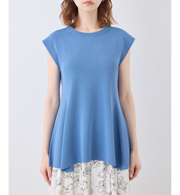 Rope&rsquo;Picnic「【洗濯機OK・アンチピリング】八方映えニット ペプラムニットプルオーバー」|ニット・セーター|