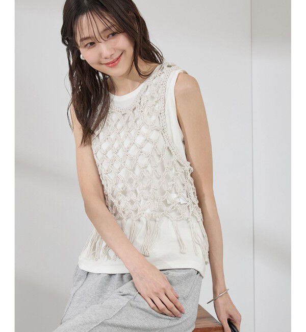 Rope&rsquo;Picnic「かぎ針ビスチェ&times;タンクトップセット」|ベスト・ジレ|