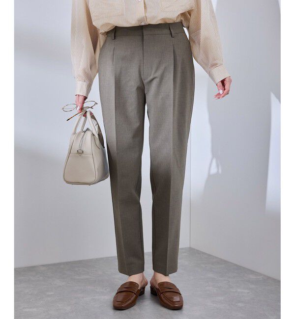 Rope&rsquo;Picnic「【UV対応】【リネンライク・シリーズ】テーパードパンツ/通勤・セットアップ対応」|チノ|