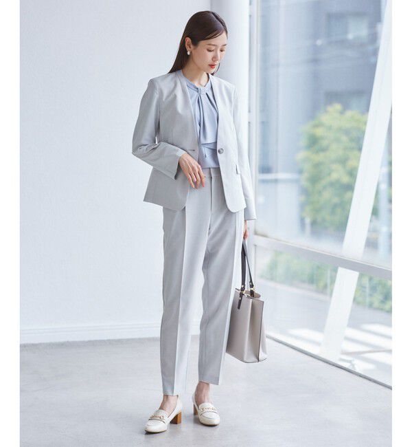 Rope&rsquo;Picnic「【UV対応】【リネンライク・シリーズ】テーパードパンツ/通勤・セットアップ対応」|チノ|