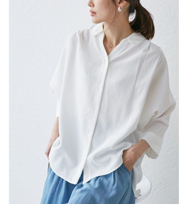 Rope&rsquo;Picnic「【emur/エミュール】バックVタックブラウス」|シャツ・ブラウス|