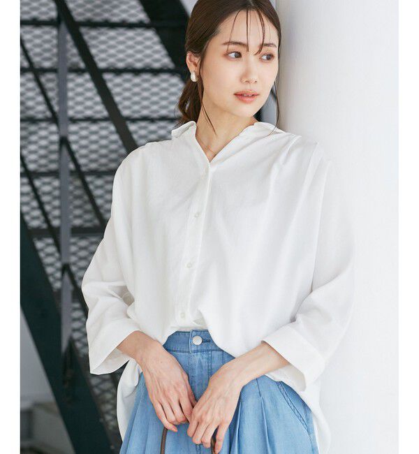 Rope&rsquo;Picnic「【emur/エミュール】バックVタックブラウス」|シャツ・ブラウス|