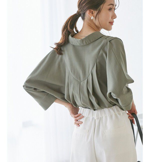 Rope&rsquo;Picnic「【emur/エミュール】バックVタックブラウス」|シャツ・ブラウス|