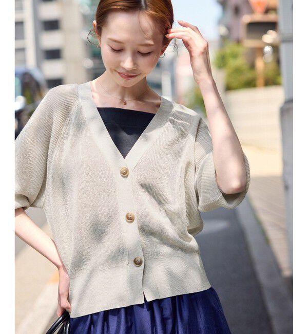 Rope&rsquo;Picnic「LEVITA片畔ニットカーディガン」|カーディガン|オフホワイト(15)