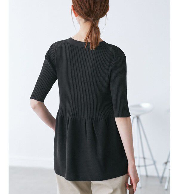 Rope&rsquo;Picnic「5分袖ペプラムカーディガン」|カーディガン|