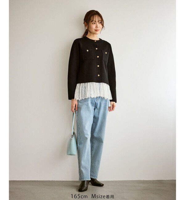 Rope&rsquo;Picnic「ミラノリブ金ボタンニットカーディガン」|カーディガン|