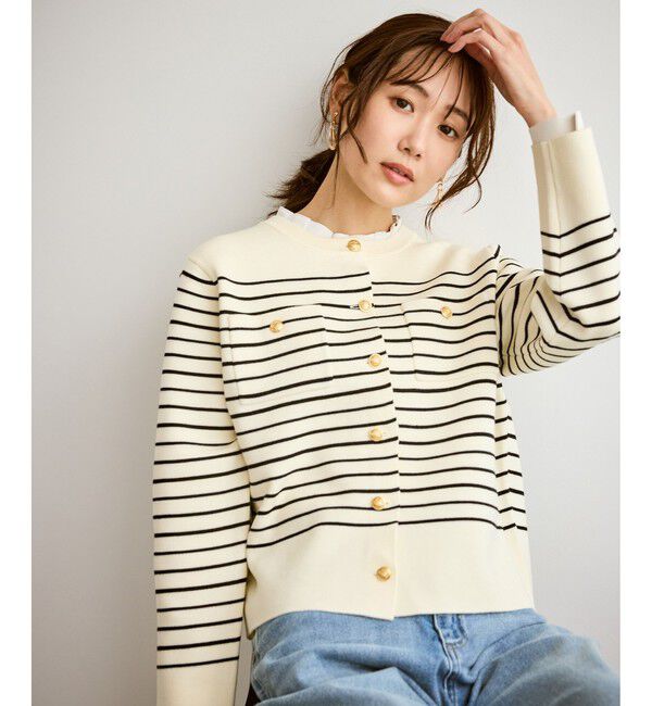 Rope&rsquo;Picnic「ミラノリブ金ボタンニットカーディガン」|カーディガン|