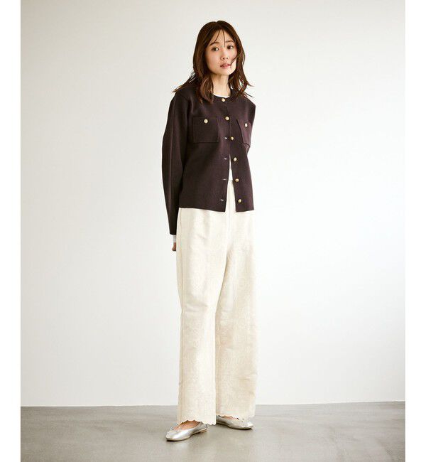 Rope&rsquo;Picnic「ミラノリブ金ボタンニットカーディガン」|カーディガン|