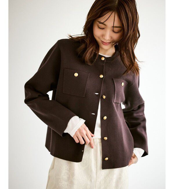 Rope&rsquo;Picnic「ミラノリブ金ボタンニットカーディガン」|カーディガン|