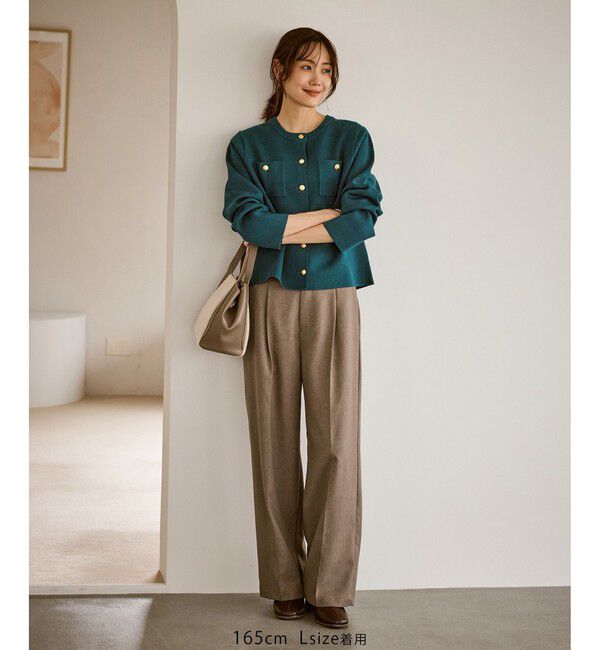 Rope&rsquo;Picnic「ミラノリブ金ボタンニットカーディガン」|カーディガン|