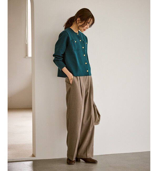 Rope&rsquo;Picnic「ミラノリブ金ボタンニットカーディガン」|カーディガン|