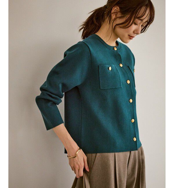 Rope&rsquo;Picnic「ミラノリブ金ボタンニットカーディガン」|カーディガン|