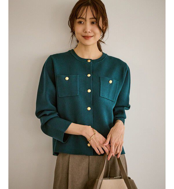 Rope&rsquo;Picnic「ミラノリブ金ボタンニットカーディガン」|カーディガン|