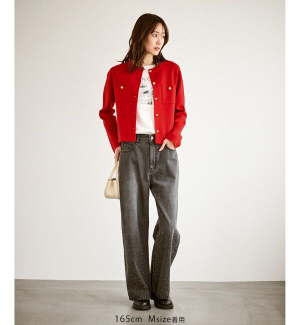 Rope&rsquo;Picnic「ミラノリブ金ボタンニットカーディガン」|カーディガン|