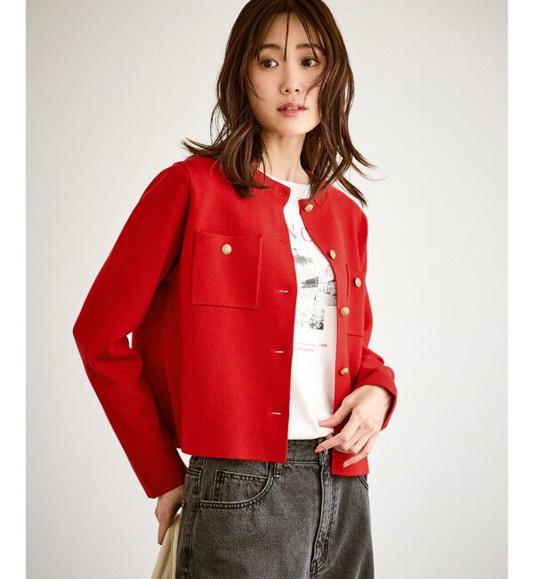 Rope&rsquo;Picnic「ミラノリブ金ボタンニットカーディガン」|カーディガン|