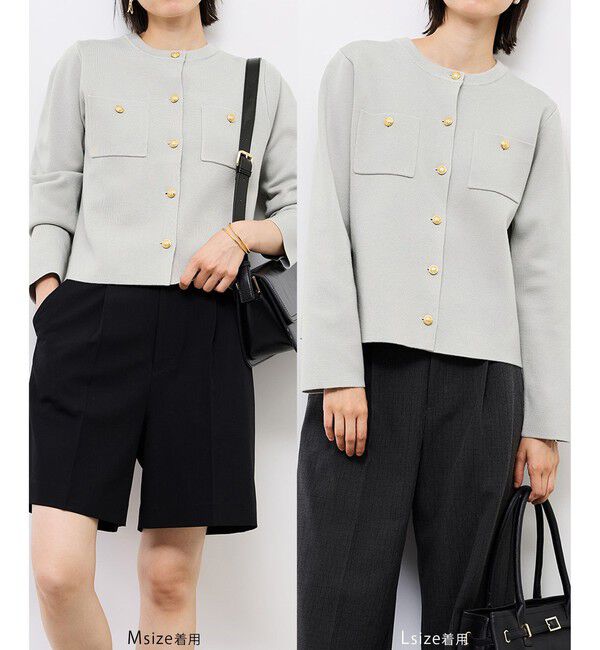 Rope&rsquo;Picnic「ミラノリブ金ボタンニットカーディガン」|カーディガン|