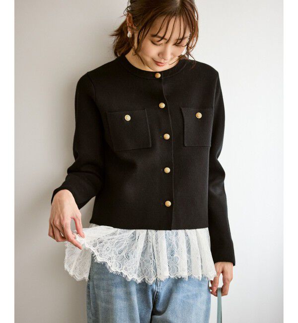 Rope&rsquo;Picnic「ミラノリブ金ボタンニットカーディガン」|カーディガン|