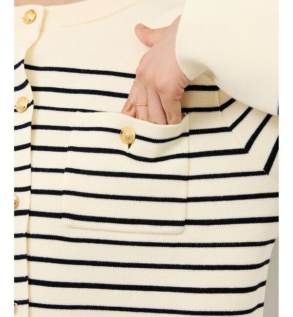 Rope&rsquo;Picnic「ミラノリブ金ボタンニットカーディガン」|カーディガン|